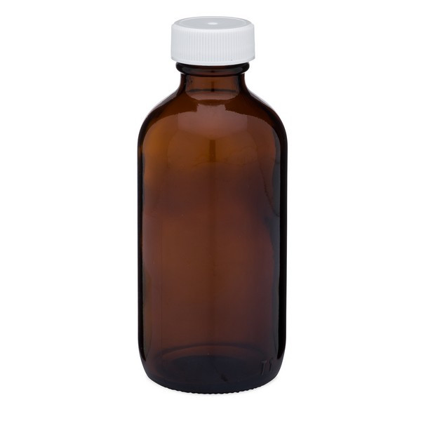 Amber Boston round bottle