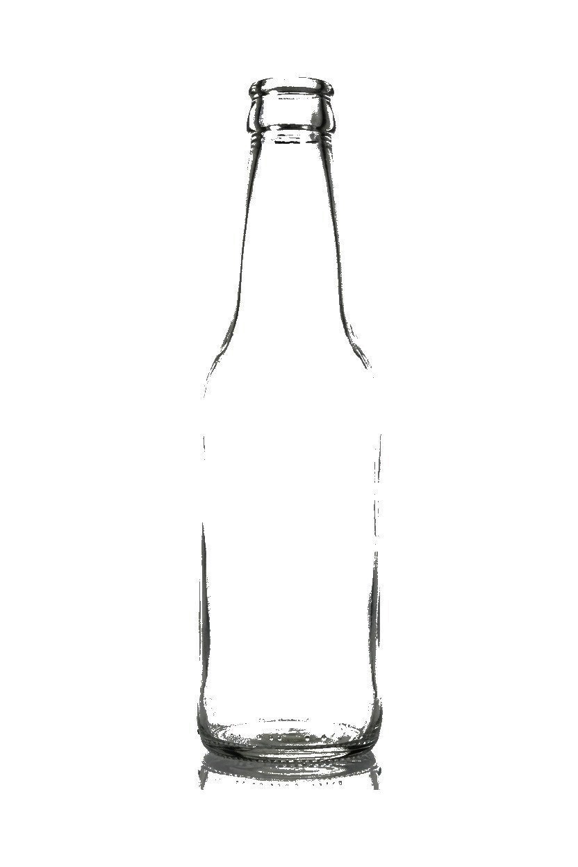 Long neck flint beer bottle