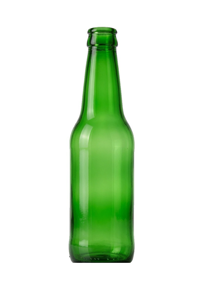 Long neck green beer bottle