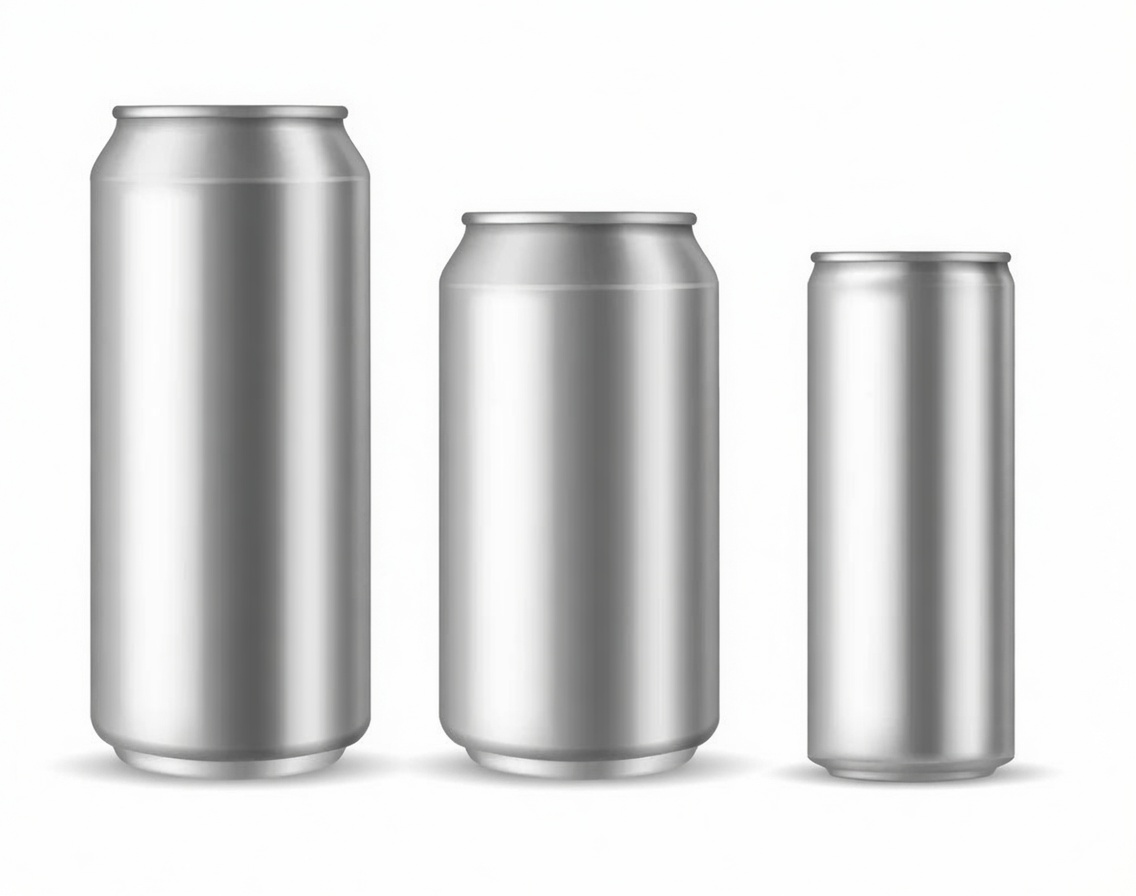 Standard, slim and sleek aluminum cans