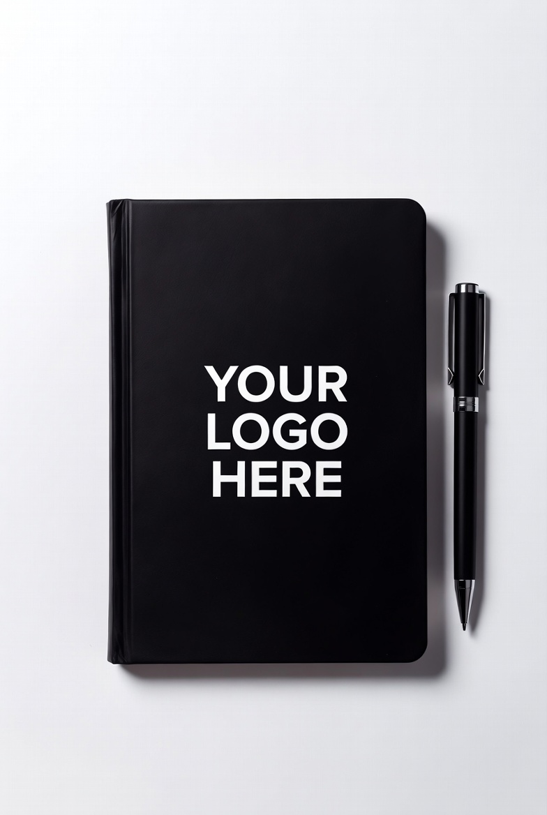 Branded notebook and pen